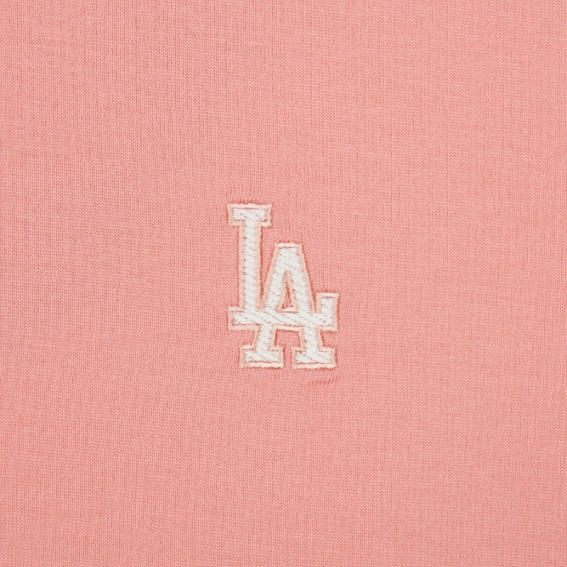 Áo Thun MLB Korea Basic Small Logo T-Shirt LA Dodgers Coral