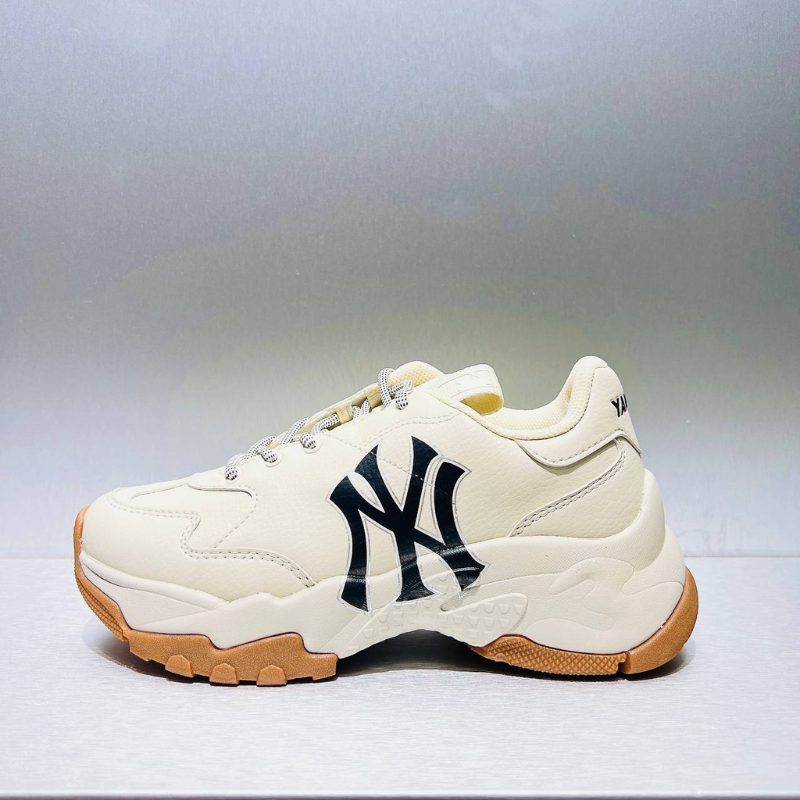 Giày MLB Korea BigBall Chunky Embo New York Yankees Cream