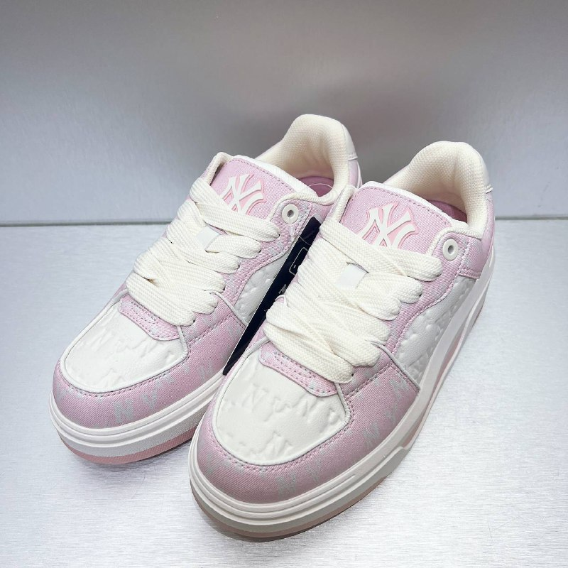 Giày MLB Korea Chunky Liner Basic New York Yankees Pink