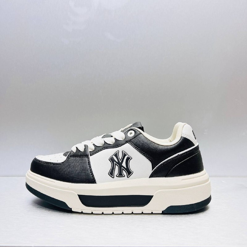 Giày MLB Korea Chunky Liner SL Saffiano New York Yankees Black