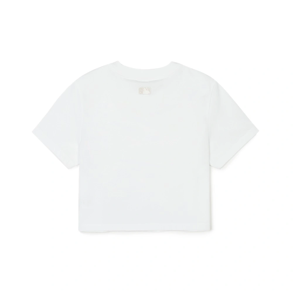 Áo Croptop MLB Korea Women's Basic Varsity Cultive LA Dodgers White