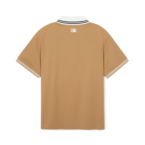 Áo Polo MLB Korea Short Sleeved Boston Red Sox Camel
