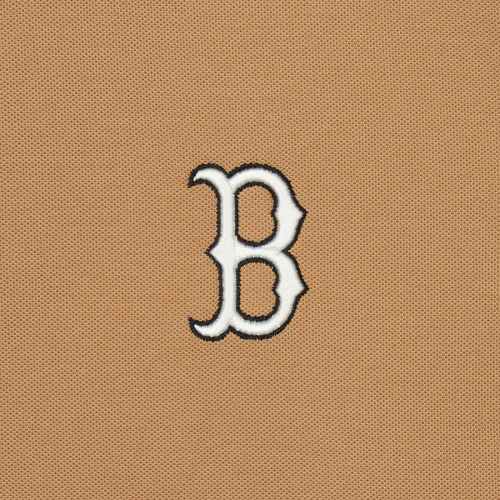 Áo Polo MLB Korea Short Sleeved Boston Red Sox Camel
