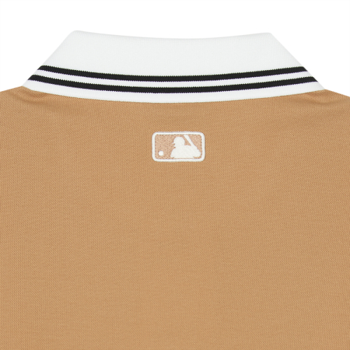 Áo Polo MLB Korea Short Sleeved Boston Red Sox Camel