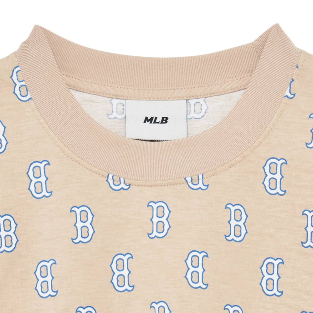 Áo Thun MLB Classic Monogram Front Panel Pattern Short Sleeve Boston Red Sox L.Sand