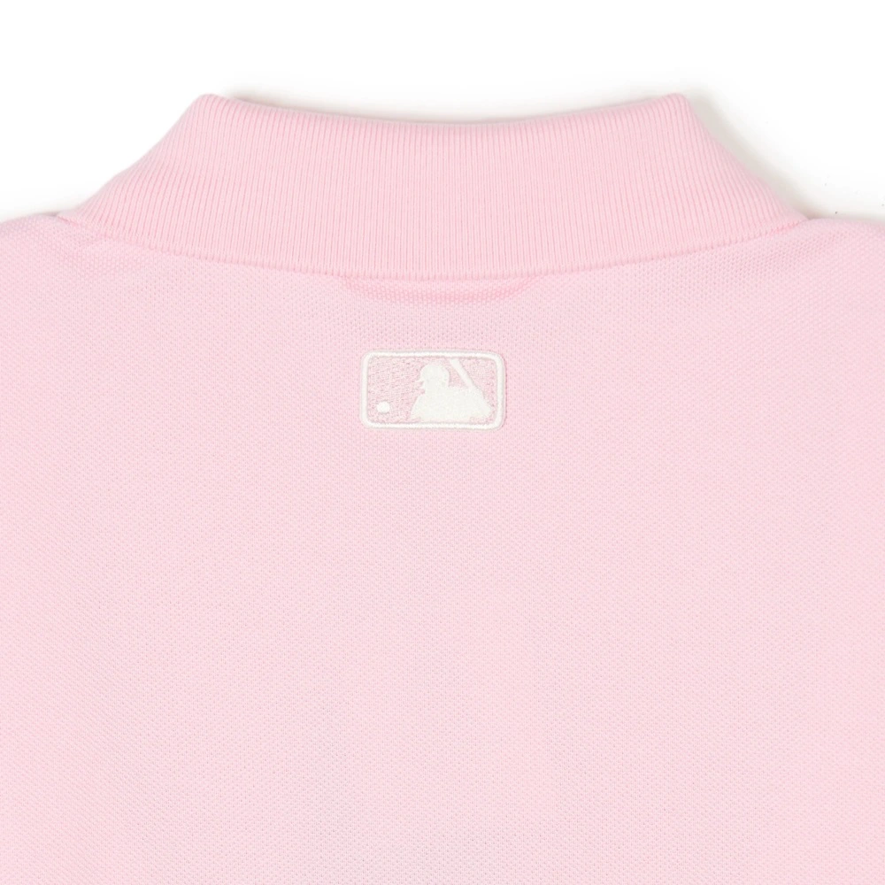 Áo Croptop MLB Korea Women's Heart Cleveland Guardians Pink