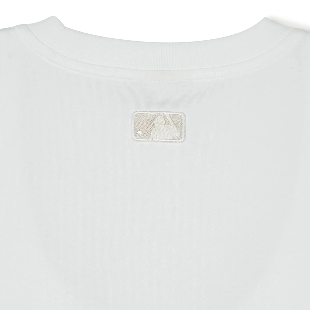 Áo Croptop MLB Korea Women's Street Small Logo New York Yankees White