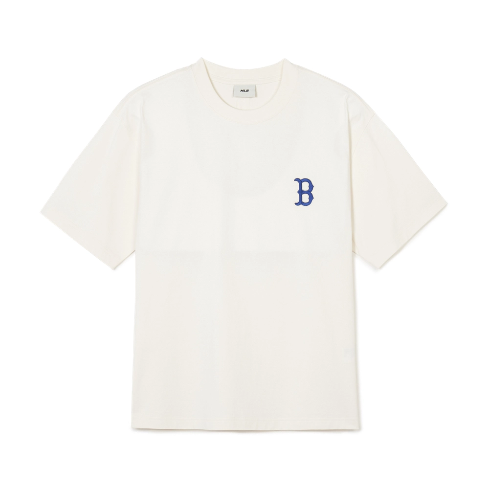 Áo Thun MLB Korea Classic Mono Big Lux T-Shirt Boston Red Sox Cream