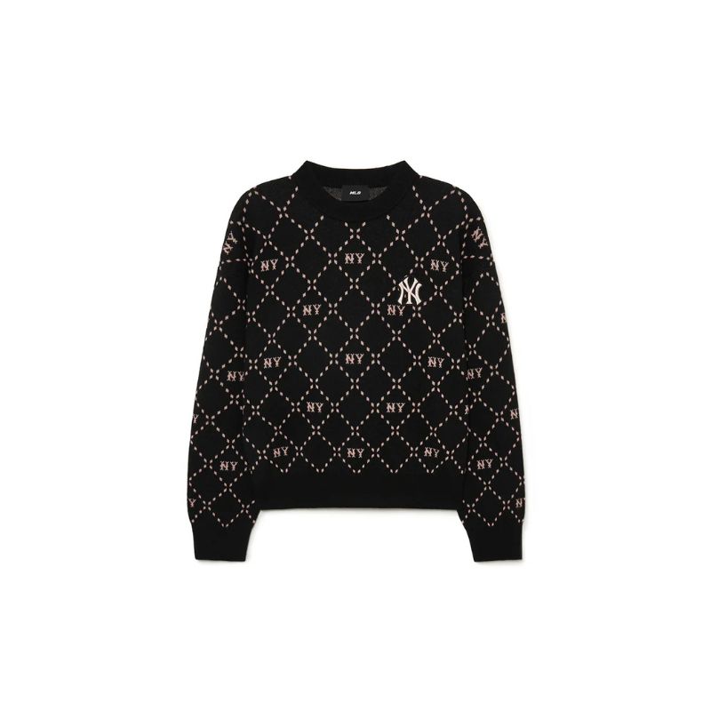 Áo Sweater MLB Monogram New York Yankees 3FKPM0134-50BKS Màu Đen 