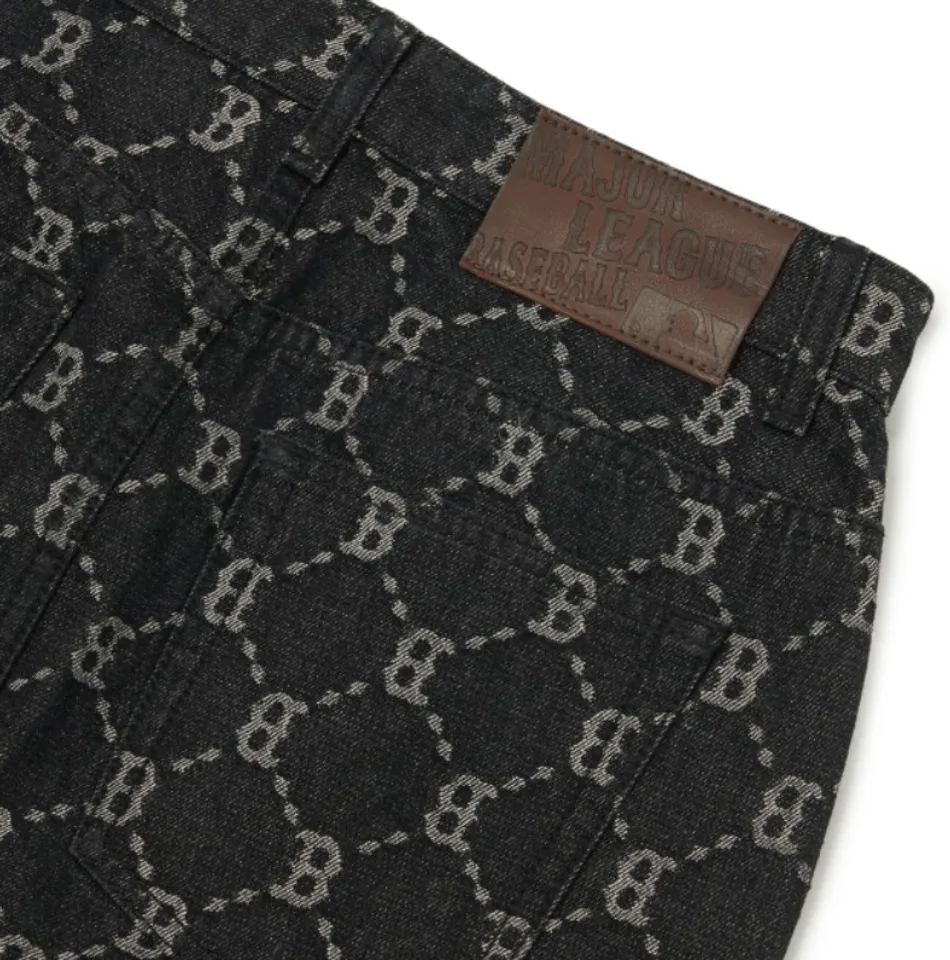Chân váy MLB Dia Monogram Jacquard Denim Boston Red Sox