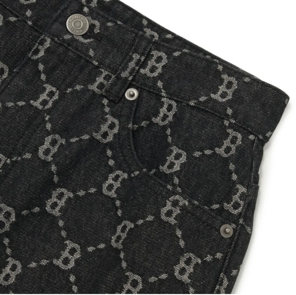 Chân váy MLB Dia Monogram Jacquard Denim Boston Red Sox