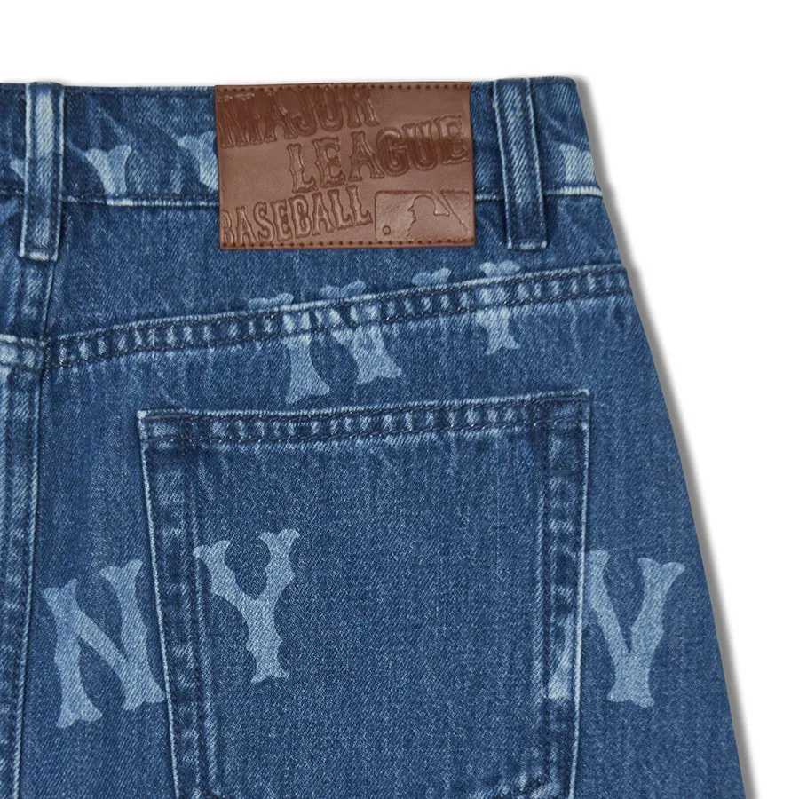 Chân Váy Nữ MLB Denim In Logo Multi Mega New York Yankees