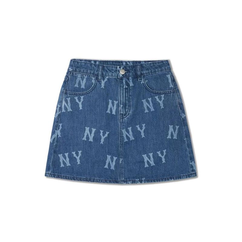 Chân Váy Nữ MLB Denim In Logo Multi Mega New York Yankees