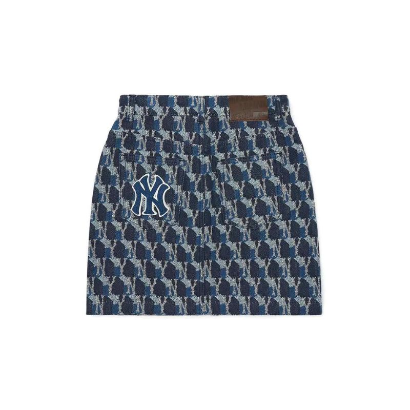 Chân Váy MLB Monogram Jacquard Denim Skirt New York Yankees