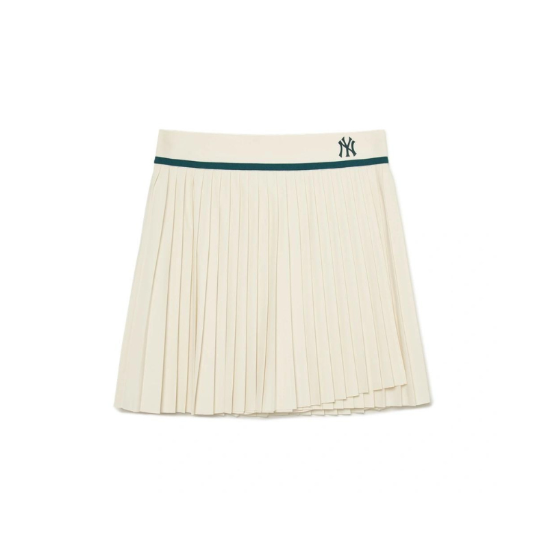 Chân Váy MLB Korea Classic Sports Accordion Pleated New York Yankees D.Cream