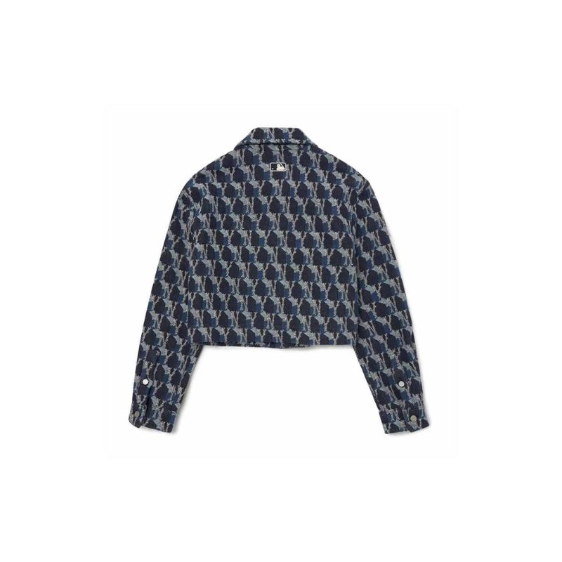 Áo khoác denim nữ Cube Monogram Jacquard