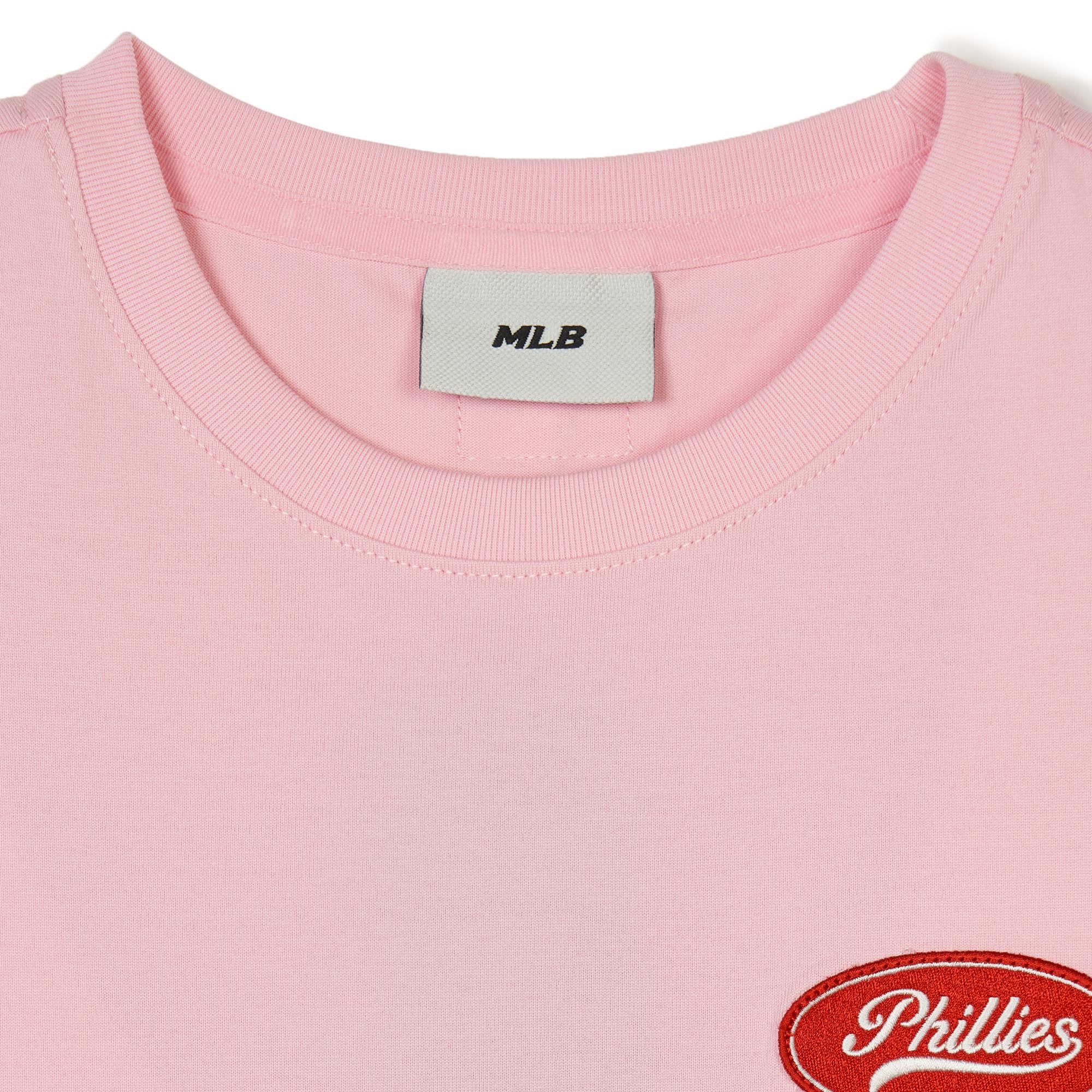 Áo Croptop MLB Korea Women's Basic Phillies Pink