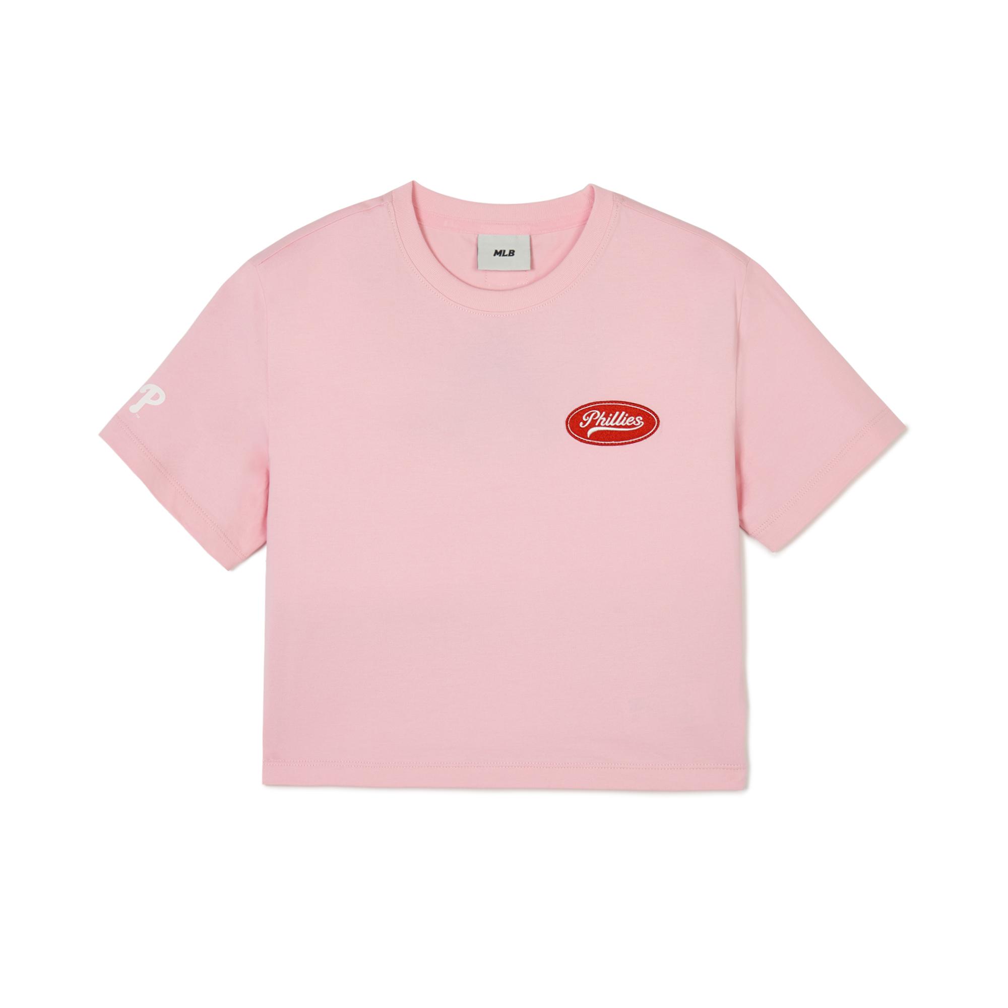 Áo Croptop MLB Korea Women's Basic Phillies Pink