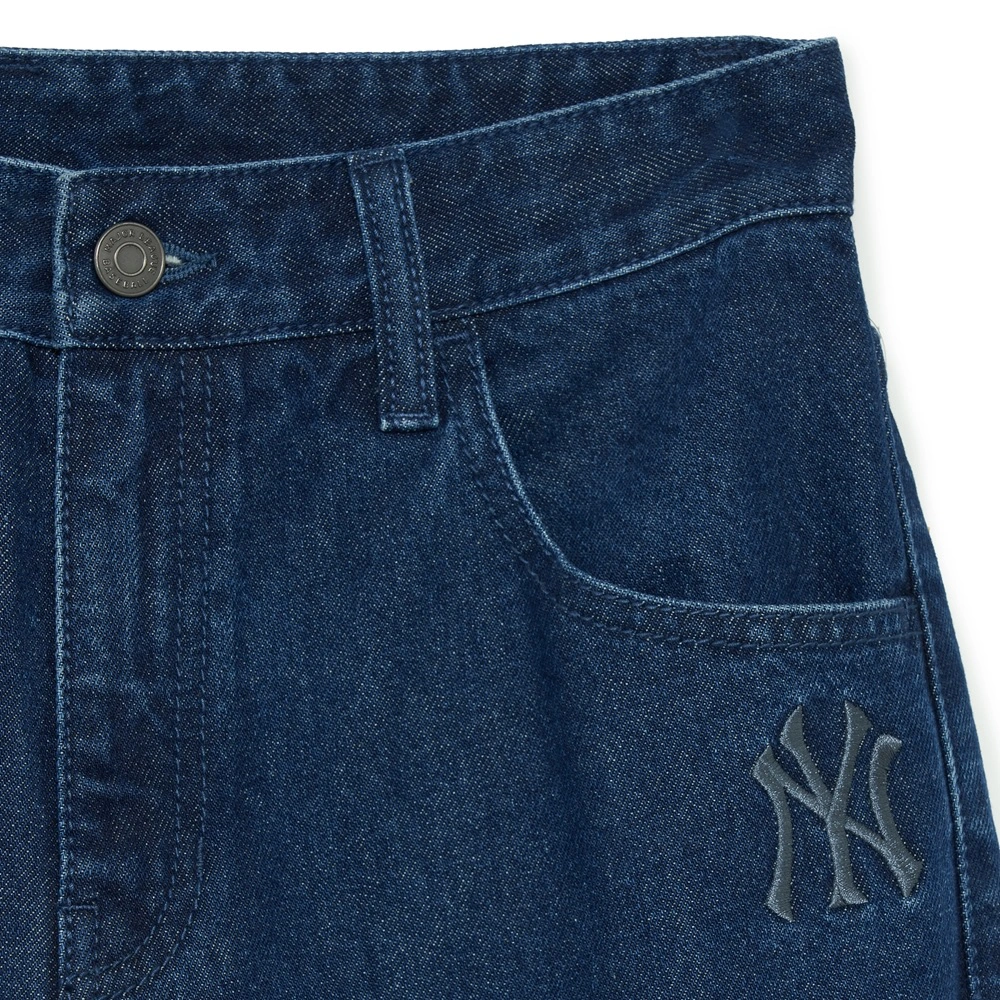 Quần Jean MLB Korea Multi Mega Logo New York Yankees Navy 
