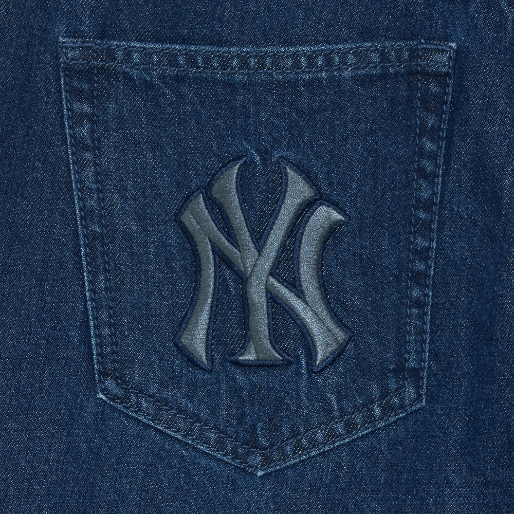 Quần Jean MLB Korea Multi Mega Logo New York Yankees Navy 