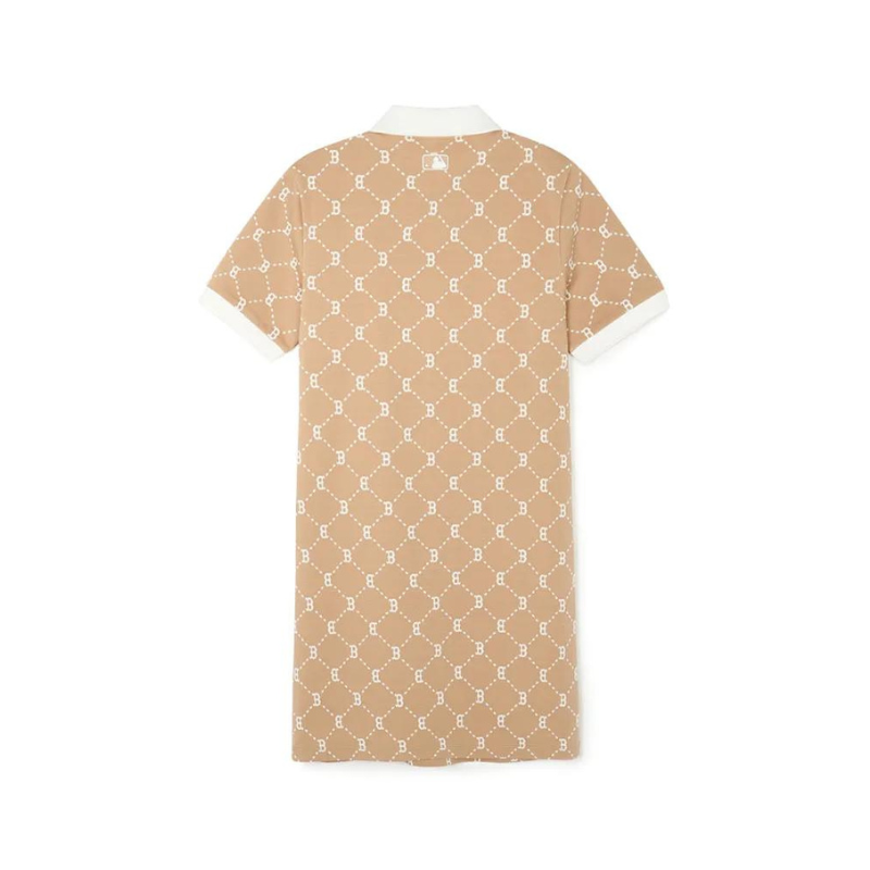 Váy Polo Nữ MLB Monogram Jacquard Pique One Piece Boston Red