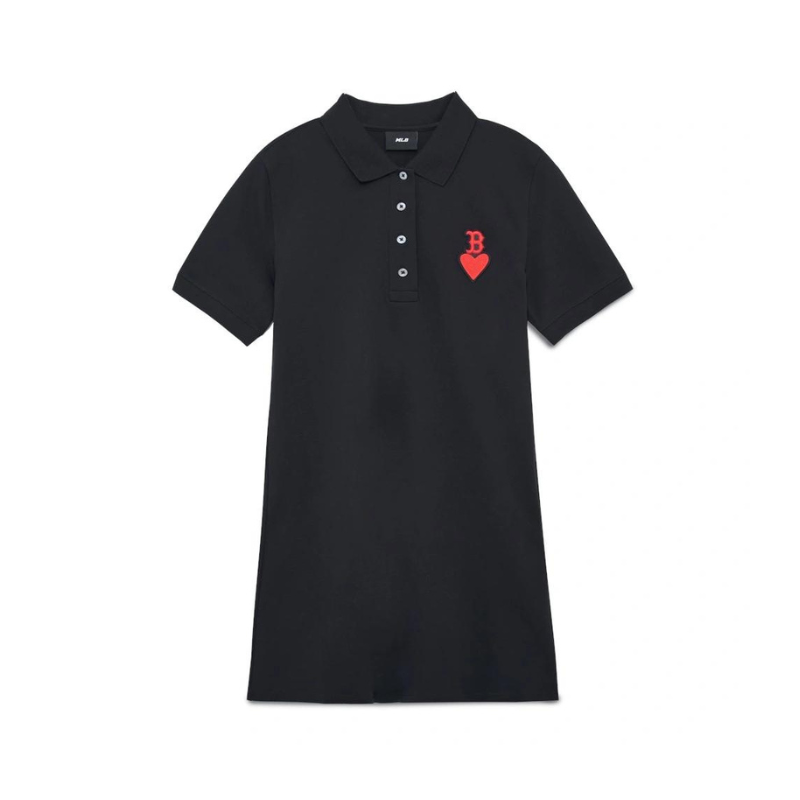 Váy MLB Heart Slim Fit Collar Boston Red Sox Black 