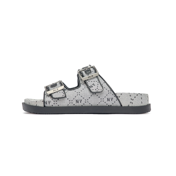 Dép MLB Double Slide Jacquard Diamond Monogram New York Yankees Black