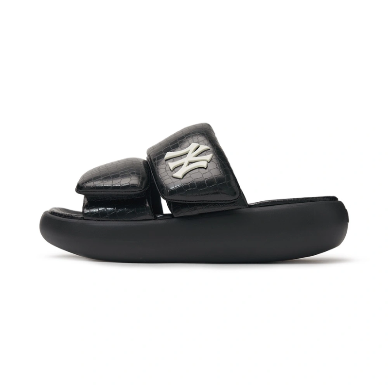 Dép MLB Korea Base Slide Lux New York Yankees Black