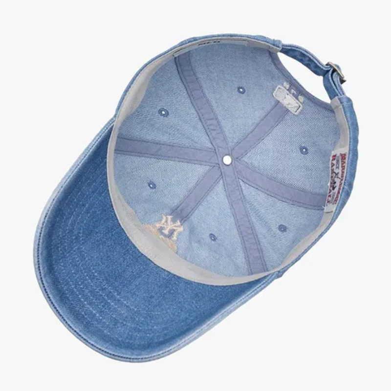 Mũ MLB Denim Heart Unstructured Ball Cap Blue 3ACPH024N-50BLL