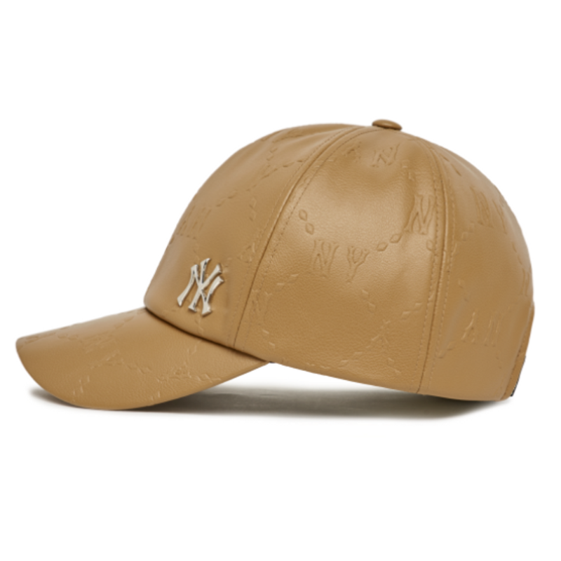 Mũ MLB New York Yankees Diamond Monogram Embossed Beige 3ACPM1226-50BGD