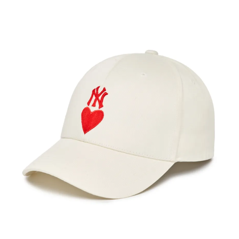 Mũ MLB Heart Structured Ball Cap New York Yankees Ivory 3ACPH013N-50IVS 