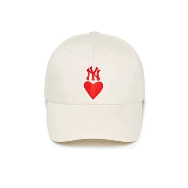 Mũ MLB Heart Structured Ball Cap New York Yankees Ivory 3ACPH013N-50IVS 