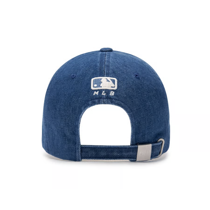 Mũ MLB Damage Washed Denim Unstructured Ball Cap LA Dodgers Indigo 3ACPVD34N-07INS