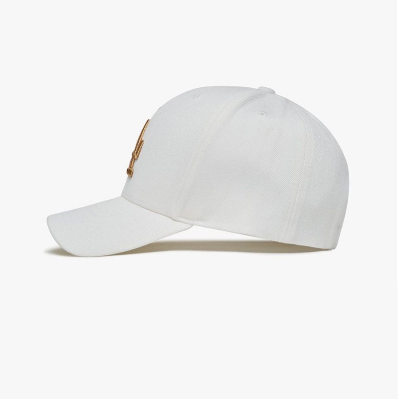 Mũ MLB Metal Embroidery White Gold LA Dodger 3ACPIG01N-07WHS