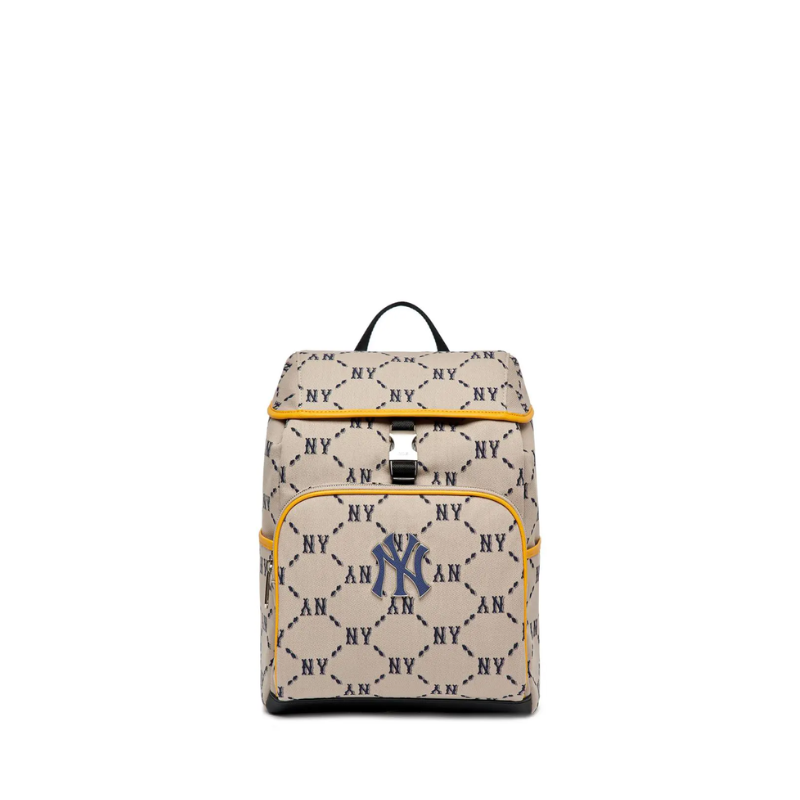 Balo Big Size MLB Monogram Diamond Jacquard New York Yankees Beige