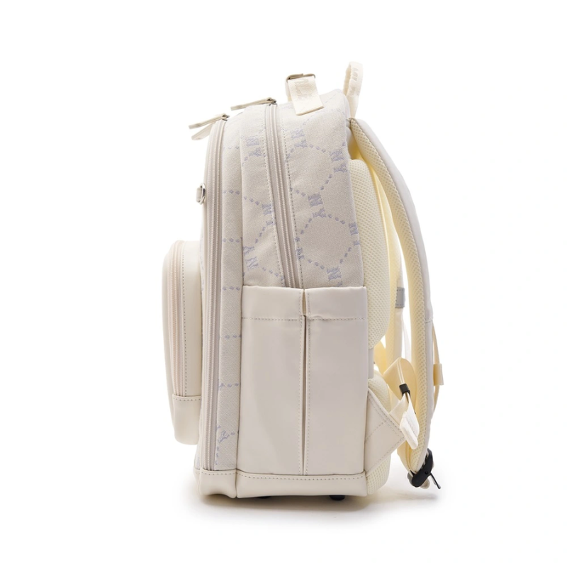 Balo Cute Bear MLB Korea Diamond Monogram New York Yankees Ivory