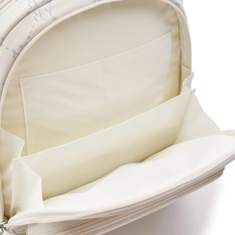 Balo Cute Bear MLB Korea Diamond Monogram New York Yankees Ivory