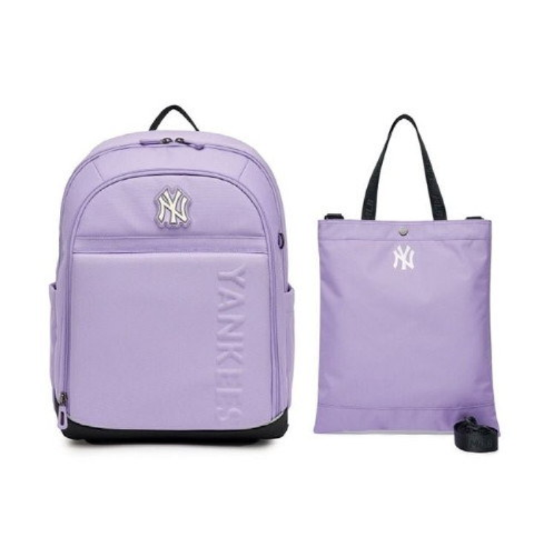 Balo School Bag MLB Korea [KIDS] Veteran LED New York Yankees Purple