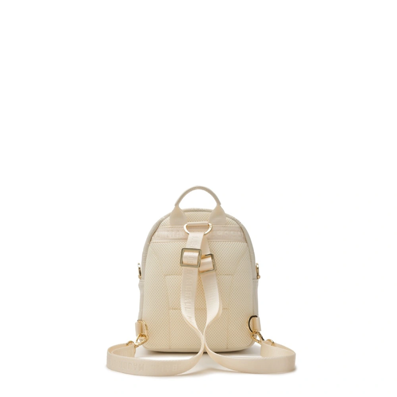 Balo Mini Backpack MLB Korea [KIDS] Dia Mono PU Embossed New York Yankees Cream