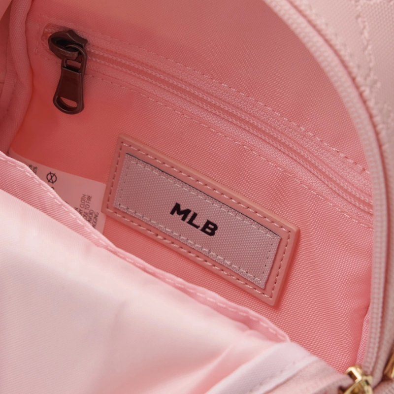 Balo Mini Backpack MLB Korea [KIDS] Dia Mono PU Embossed New York Yankees Pink