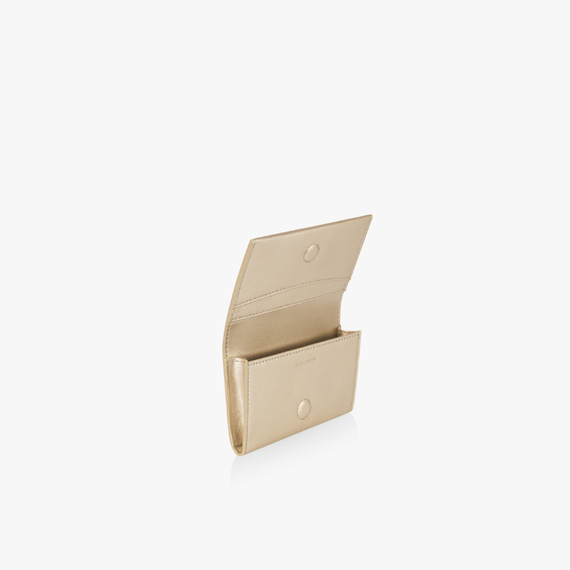 FLAMMA FLAP CARD WALLET - CHAMPAGNE GOLD