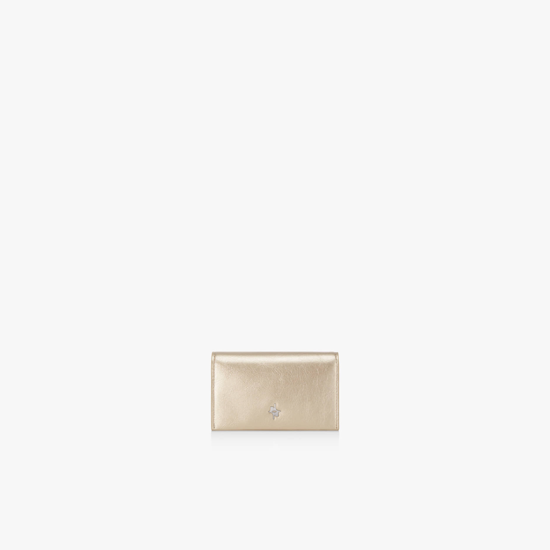 FLAMMA FLAP CARD WALLET - CHAMPAGNE GOLD