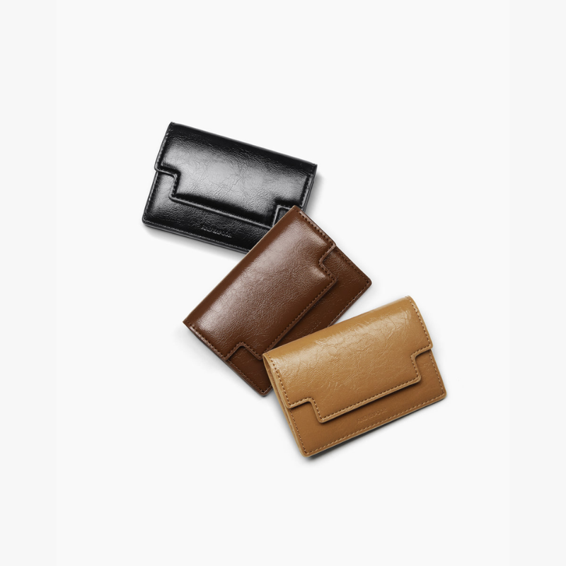 MARTY CARD WALLET CRINKLED - CAMEL