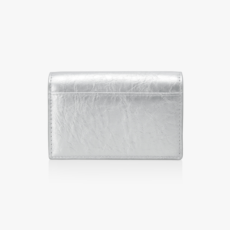 MARTY CARD WALLET CRINKLED - SILVER