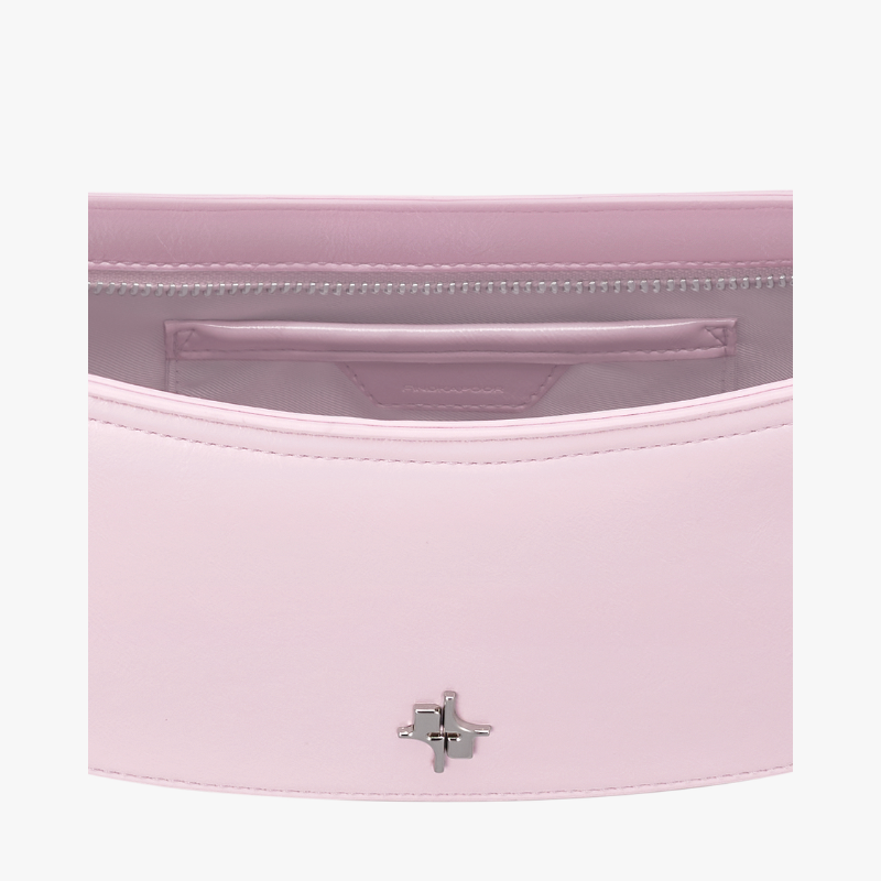 SLIM ARCH SHOULDER BAG - LIGHT PINK