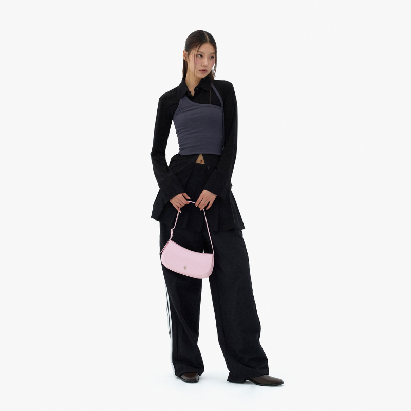 SLIM ARCH SHOULDER BAG - LIGHT PINK