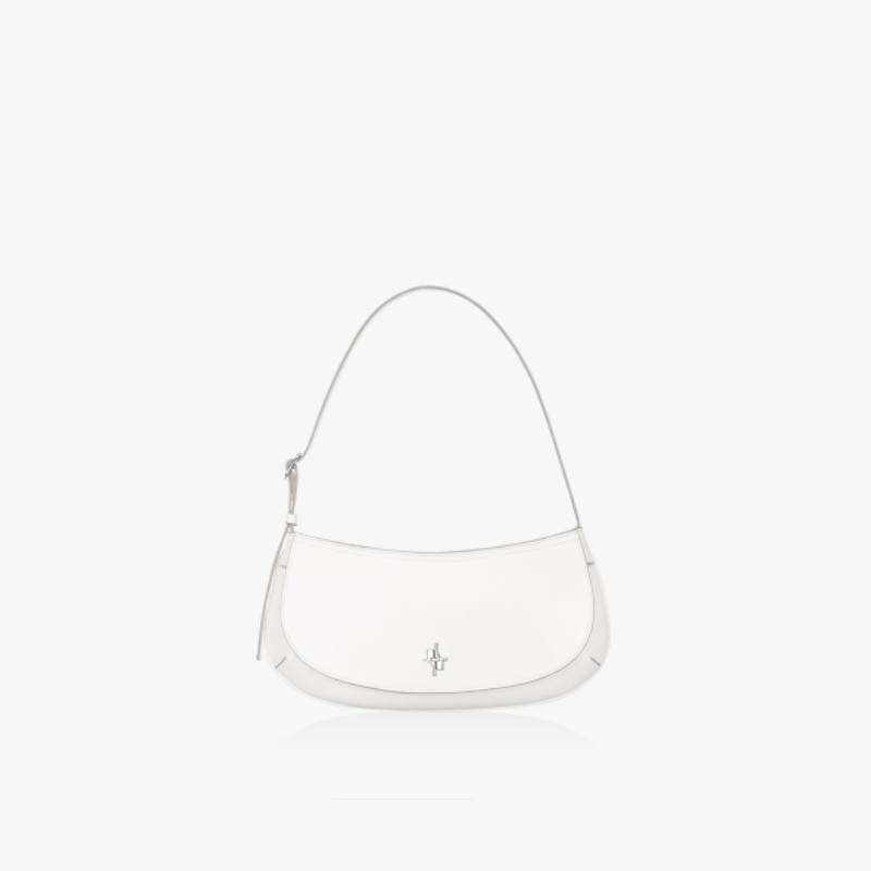 SLIM ARCH SHOULDER BAG - WHITE