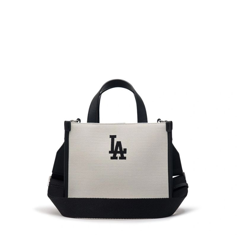 Túi Tote Bag MLB Korea Varsity Jacquard LA Dodgers Cream