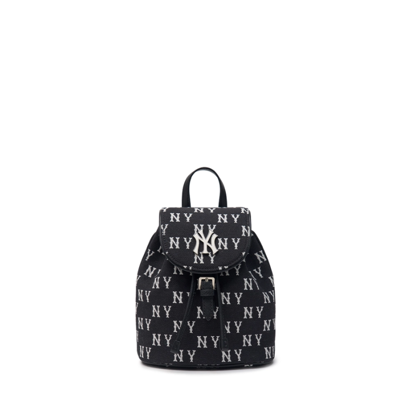 Túi Bucket Bag MLB Korea Monogram Jacquard Bucket Bag New York Yankees Black