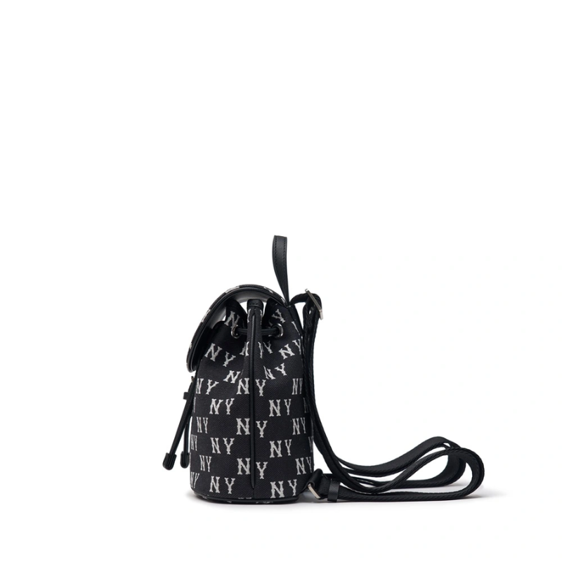 Túi Bucket Bag MLB Korea Monogram Jacquard Bucket Bag New York Yankees Black